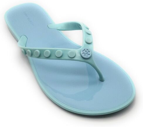 Tory Burch Women's Studded Jelly Thongs Sandals Flats (Perfect Black, us_footwear_size_system, adult, women, numeric, medium, numeric_7) in Saudi Arabia