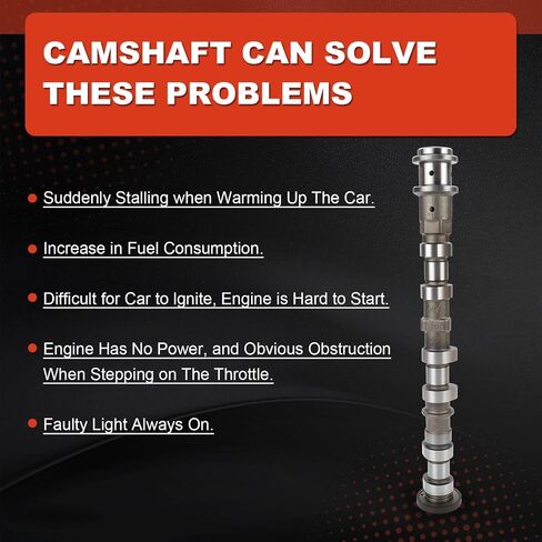 Right Side Exhaust Camshaft Compatible with Jeep for Dodge for Chrysler & for Ram 3.6L V6 Models 5184378AG 05184378AH 5184378AE 5184378AF 5184378AD in Saudi Arabia