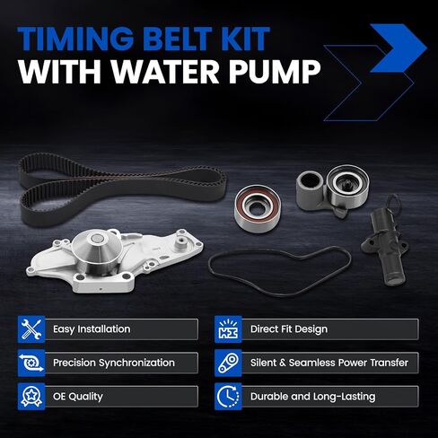 TKH-002 Engine Timing Belt Kit with Water Pump Compatible with Acura MDX RDX RL RLX TL TLX TSX ZDX, Compatible with Honda Accord Crosstour Odyssey Passport Pilot Ridgeline, fit for Saturn Vue in Saudi Arabia