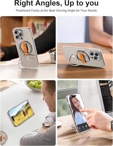 EWA MagOne 2nd Gen Phone Grip Stand with Replaceable Silicone Finger Strap, Removable Magnetic Ring Holder Kickstand Loop, Accessories for 15, 14, 13 Pro/Max/Plus in Kuwait