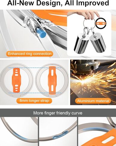 EWA MagOne 2nd Gen Phone Grip Stand with Replaceable Silicone Finger Strap, Removable Magnetic Ring Holder Kickstand Loop, Accessories for 15, 14, 13 Pro/Max/Plus in Kuwait