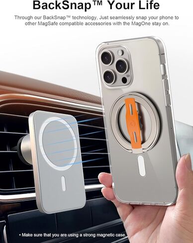 EWA MagOne 2nd Gen Phone Grip Stand with Replaceable Silicone Finger Strap, Removable Magnetic Ring Holder Kickstand Loop, Accessories for 15, 14, 13 Pro/Max/Plus in Kuwait