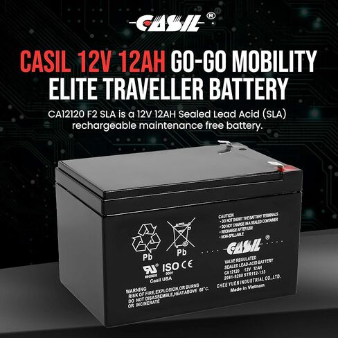 Casil 12V 3.3AH Rechargeable Sealed Lead Acid SLA AGM Battery Replaces 12volt 3ah 3.2ah 3.4ah in Saudi Arabia