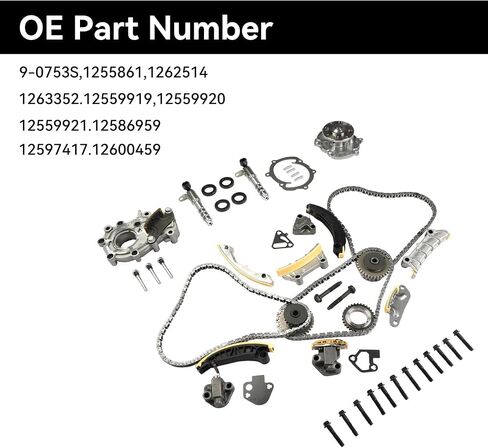 Timing Chain Kit & Water Pump Fit for Chevy Cadillac GMC Saturn Pontiac Saab Suzuki 3.6L 07-16 12612839, 12645465 in Saudi Arabia