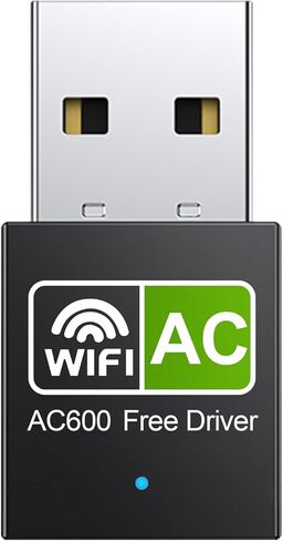 محول USB واي فاي للكمبيوتر المكتبي - دونجل 5G/2.4G ثنائي النطاق AC600 عالي السرعة، محول شبكة لاسلكية بدون برامج تشغيل لنظام التشغيل Windows 11/10/8.1/8/7/XP/Vista - محول USB واي فاي مثالي للكمبيوتر الشخصي باللون الأبيض الحليبي in Kuwait