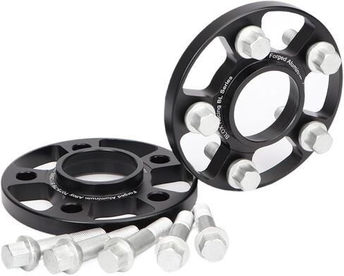 2pieces 12/15/20mm 7075 محولات فواصل العجلة المزورة من الألومنيوم PCD 5x112 CB = 66.5mm متوافق مع Benz W168/124/201/202/203/210 M12x1.5 (2pcs 12mm) in Kuwait