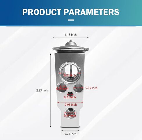 Automobile Expansion Valve, Steam Engine Air Conditioning Valve, Universal A/C System Repair Accessories, for Most Cars (Silver) in Kuwait