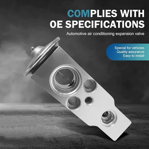 Automobile Expansion Valve, Steam Engine Air Conditioning Valve, Universal A/C System Repair Accessories, for Most Cars (Silver) in Kuwait