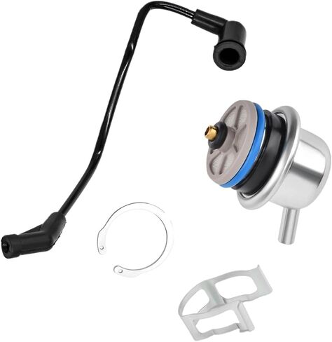 Fuel Injection Pressure Regulator with Vacuum Line - Compatible with Chevrolet Silverado Express GMC Sierra Savana 1500 2500 3500 Tahoe Yukon Hummer H2 - Replaces 17113556, 89060418, 12583236 in Saudi Arabia