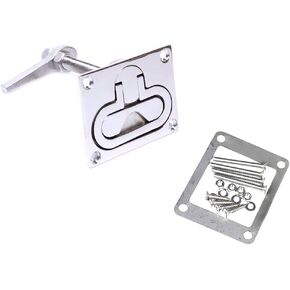 Boat Cam Latch Marine Hatch Latches Flush Turning Lock Lift Handle Stainless Steel W/Fasteners