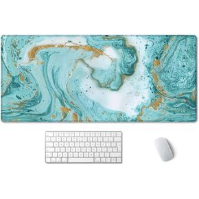 SSOIU Extended Mouse Pad Stay Positive Work Hard and Make It Happen Inspirational Quotes Mousepad Art Purple Glitter Black Quote Non-Slip Water-Resistant Rubber Base Computer Keyboard Mouse Mat