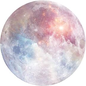 Mouse Pad, Anti Slip Planet Mouse Mat for Desktops, Computer, PC and laptops, Customized Round Mouse Pad for Office and Home, Moon