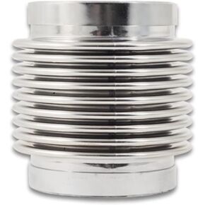Vibrant Performance 69683 Exhaust Bellows Assembly, Directional Flow Solid Liner, 2.25 in. diameter inlet, 2.25 in. diameter outlet, 3.00 in. Long, 321 Stainless Steel, Electropolished, each