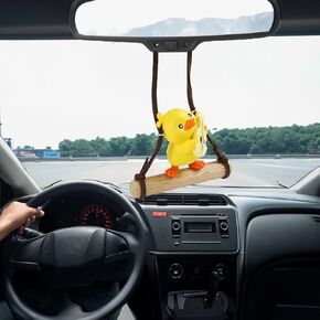 لطيف يتأرجح بطة سيارة شنقا زخرفة، ديكور السيارة مرآة الرؤية الخلفية الملحقات الداخلية قلادة الداخلية مرآة الرؤية الخلفية الديكور يتأرجح بطة معلقة أرجوحة لجميع القديسين (بطة الغيتار) in Kuwait