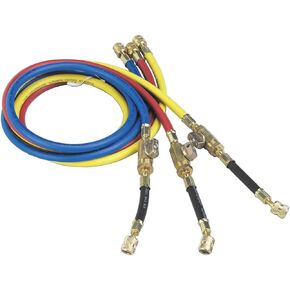 Robinair (65060) Enviro-Guard Hoses with Ball Valves - 60", Set of 3
