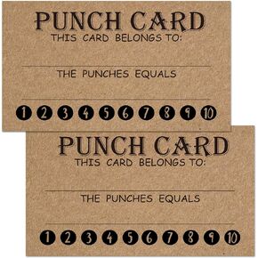 50 Rewards Punch Cards-Incentive Cards for Kids, Students, Teachers, Small Business, Classroom, Chores, Reading Incentive Awards for Teaching Reinforcement Loyalty Cards for Business Customers.