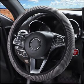 LoyaForba Car Steering Wheel Cover, Breathable Striped Mesh Auto Steering Wheel Protector, Universal Elastic Anti-Slip 15 inch for Men Women, Car Interior Accessories Fit for Most Vehicles (Pink)