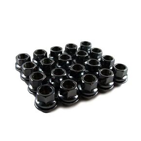 24 Black Lug Nuts Mag 12mmx1.5 Open End 13/16" Hex with Washer for Factory Toyota Alloy Wheels