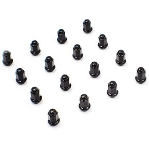 Wheel Accessories Parts Set of 16 Black 3/8 ATV Lug Nuts Bulge Acorn Seat (1.10" Length, 14mm Hex, 3/8 Thread) ATV & UTV Wheel Lug Nut Kit - Fits Polaris Sportsman, RZR, Ranger 700 Rzr 900xp 800 S 570