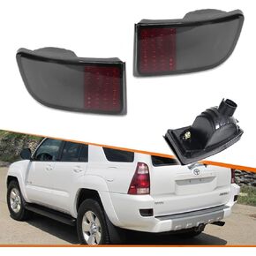 ADIIL 2x Red Lens Full LED w/Sequential Lower Bumper Reflector Lights For 2003 2004 2005 Toyota 4Runner