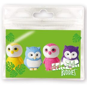 Erazer Buddies - Owl from Deluxebase. Bird Rubber Eraser Stationary Set for School. Novelty and Cute Erasers for School and Office Desk Accessories. Great Owl School Supplies and Party Favors.