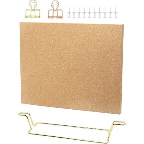 Exasinine 12.6x9 Inches Desktop Cork Board with Stand, Memo Board Bulletin Board Picture Board for Office Home Decor (Rose Gold) in Kuwait