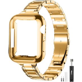 for Apple Watch Band 41mm 40mm 38mm 45mm 44mm 42mm Series 9 8 7 6 5 4 3 2 1 SE SE2 Women Watchband Stainless Steel Metal for iWatch Bands
