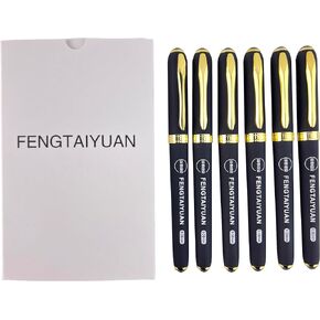 Fengtaiyuan B10P18Prox6, Gel Pens, Blue Ink, Bold Point 1.0mm, Writting Pens, Smooth, 6 Pack (B10P18Prox6)
