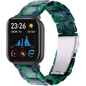 FitTurn Resin Bracelet Compatible with Hero Band III,FITVII,Donerton, Misfit Vapor,Popglory, KALINCO,CanMixs P22, AGPTEK LW31 Band for Women Replacement Bracelet Strap Metal Stainless Steel Buckle