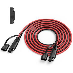 SAE إلى SAE كابل 10FT 16AWG، Bateria Power SAE تمديد كابل شاحن البطارية سلك تمديد، موصل فصل سريع سلك تمديد اللوحة الشمسية مع عكس قطبية SAE للسيارات، RV