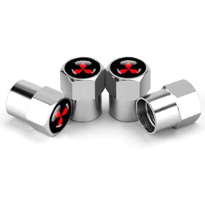 Hisport Hex 016 Silver 4pcs Universal Car Tire Valve Stem Caps Air Cover Fit Mitsubishi Accessories