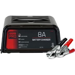 Schumacher Pro SPR1628 Fully Automatic Battery Charger and Maintainer for car, Boat, and Power Sport Batteries, 8-amp, 2-Amp, 6-Volt, 12-Volt, Black, 1 Unit