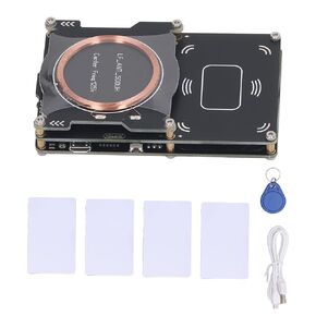 Hilitand 512kb Memory IC ID Card Reader NFC Card Reader Kit Card Copier with UID Cards and Key Fob (4 UID Cards and 1 UID Key Fob)
