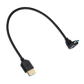 MysRuida 1ft 8K Mini HDMI 2.1 to HDMI 2.1 Cable, 90 Degree Down Angle 8K Mini HDMI Male to 8K HDMI Male Adapter Cable, OD 4mm Slim Ultra HD HDMI 2.1 Version 8K Cable, 8k@60HZ