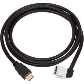 كابل HDMI Keystone من المشتري، 6 أقدام (1.8 متر) 28 AWG، مع إيثرنت أنثى-ذكر (1، 90 درجة) in Kuwait