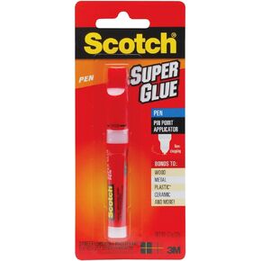 Scotch Super Glue Pen, .07 oz, Fast Drying Liquid Formula (AD126-P)
