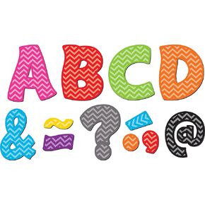 Teacher Created Resources Chevron 3" Magnetic Letter, 0.10" x 3" x 3", Multicolor, 67 per Pack