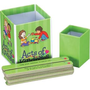 Really Good Stuff Acts of Kindness Double Cup Management System – Encourage Mindfulness, Acts of Kindness Among Students – Includes 30 Unique Write-On/Wipe-Off Sticks with a Customizable Blank Side