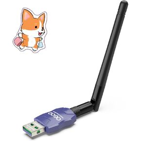 محول بلوتوث طويل المدى من الفئة 1 للكمبيوتر الشخصي، محول بلوتوث USB QGOO للكمبيوتر الشخصي 5.3+EDR، جهاز استقبال بلوتوث دونجل يدعم Windows10/8.1/8/7 (أزرق-030)