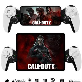 وحدة تحكم لاسلكية لأجهزة iPad، والكمبيوتر اللوحي، وiPhone/Android/PC/Switch/PS3/PS4 عصا تحكم Gamepad مع Turbo، تدعم لعبة Mobile Cloud، والبث على PS5/PS4/Xbox/PC، iPhone 15/14، COD
