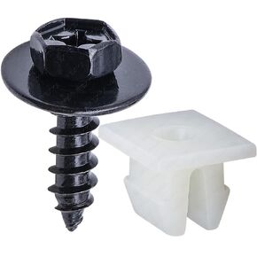 Rexka 15 Sets Fender Liner Bumper Cover Wheelhouse Liner Screw Bolt Nylon Nut Grommet Kit for Toyota Lexus 90159-60477 9015960477 90189-06193 9018906193