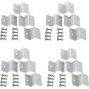 Yaegoo 4 Sets Solar Panel Z Brackets Mount Mounting Set RV Boat Off Grid Roof (16 Units)