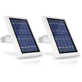 Wasserstein 2W 6V Solar Panel with 13.1ft/4m Cable Compatible with Arlo Ultra/Ultra 2, Arlo Pro 3/Pro 4, & Arlo Floodlight ONLY (White, 2-Pack) - Camera Not Included
