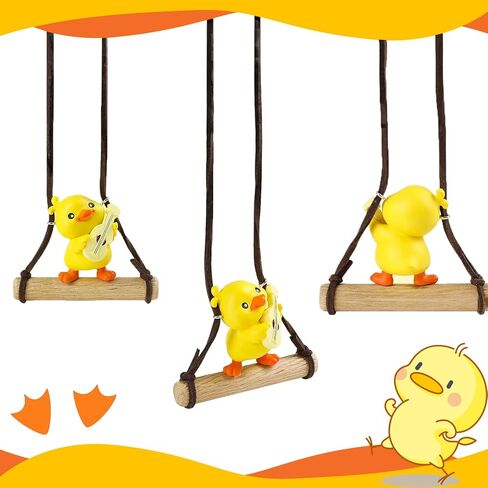 لطيف يتأرجح بطة سيارة شنقا زخرفة، ديكور السيارة مرآة الرؤية الخلفية الملحقات الداخلية قلادة الداخلية مرآة الرؤية الخلفية الديكور يتأرجح بطة معلقة أرجوحة لجميع القديسين (بطة الغيتار) in Kuwait