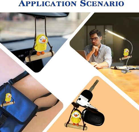 لطيف يتأرجح بطة سيارة شنقا زخرفة، ديكور السيارة مرآة الرؤية الخلفية الملحقات الداخلية قلادة الداخلية مرآة الرؤية الخلفية الديكور يتأرجح بطة معلقة أرجوحة لجميع القديسين (بطة الغيتار) in Kuwait