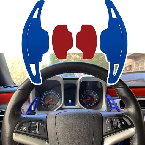 Aluminum Steering Wheel Shift Paddle Shifter Extension Cover Trim Fits for Chevy Chevrolet Camaro 2012 2013 2014 2015 & Cadillac CT6 XT5 2016 2017 2018 2019 Interior Accessories (Red) in Saudi Arabia