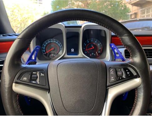 Aluminum Steering Wheel Shift Paddle Shifter Extension Cover Trim Fits for Chevy Chevrolet Camaro 2012 2013 2014 2015 & Cadillac CT6 XT5 2016 2017 2018 2019 Interior Accessories (Red) in Saudi Arabia