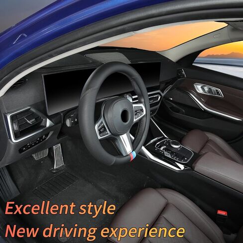 Custom-Fit for BMW Car Steering Wheel Cover, Nappa Steering Wheel Cover, Non-Slip, Breathable Sport Style (A-Style) in Saudi Arabia