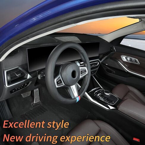Custom-Fit for BMW Car Steering Wheel Cover, Nappa Steering Wheel Cover, Non-Slip, Breathable Sport Style (A-Style) in Saudi Arabia