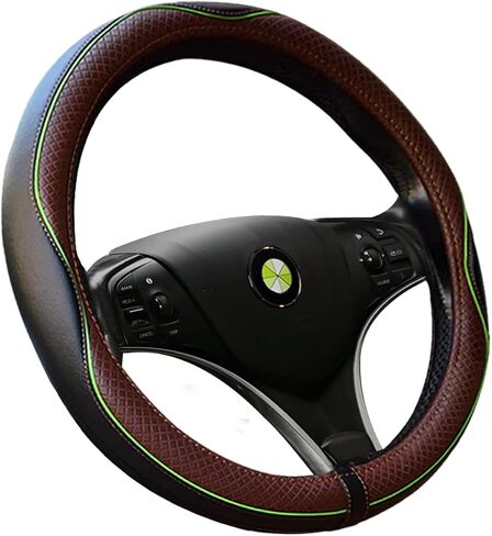 Ocawib Steering Wheel Cover,Universal 14.5-15 Inch,Universal Car SUV Pickup Van Various Vehicle Types,Non-Slip and Soft,Universal for All Seasons in Saudi Arabia